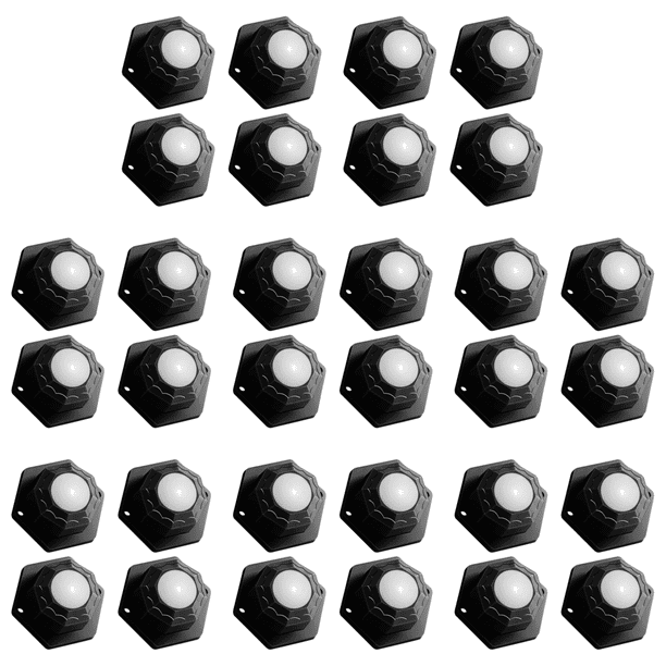 Ruedas Rueda giratoria adhesiva para muebles pequeños (bola de goma) Negro 4 piezas
