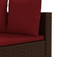 thumbnail image 5 of vidaXL 10 Piece Garden Sofa Set with Cushions Brown Poly Rattan, 5 of 5