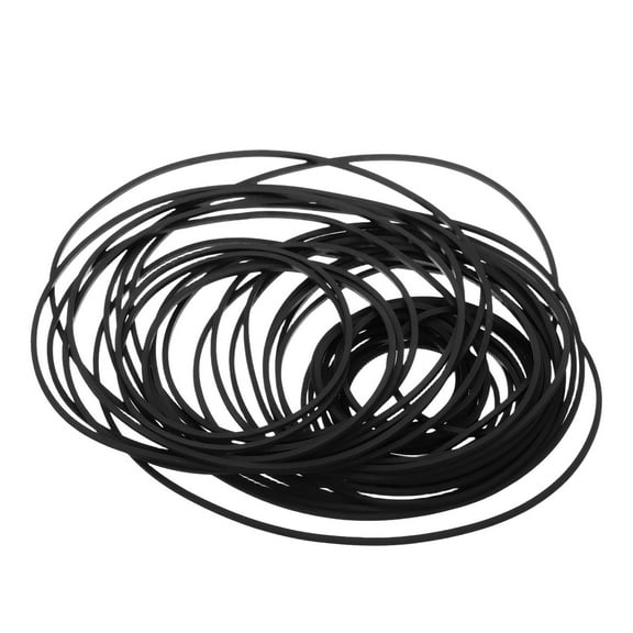 Hemobllo Tape Machines Rubber Belts for School Use Black 50pcs