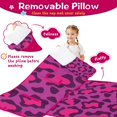 thumbnail image 3 of Pink and Black Of Leopard Print Toddler Nap Mats for Kids Preschool,Sleeping Mat Bag or Kids,Toddler Sleeping Bag,Toddler Nap Mat or Daycare, 3 of 6