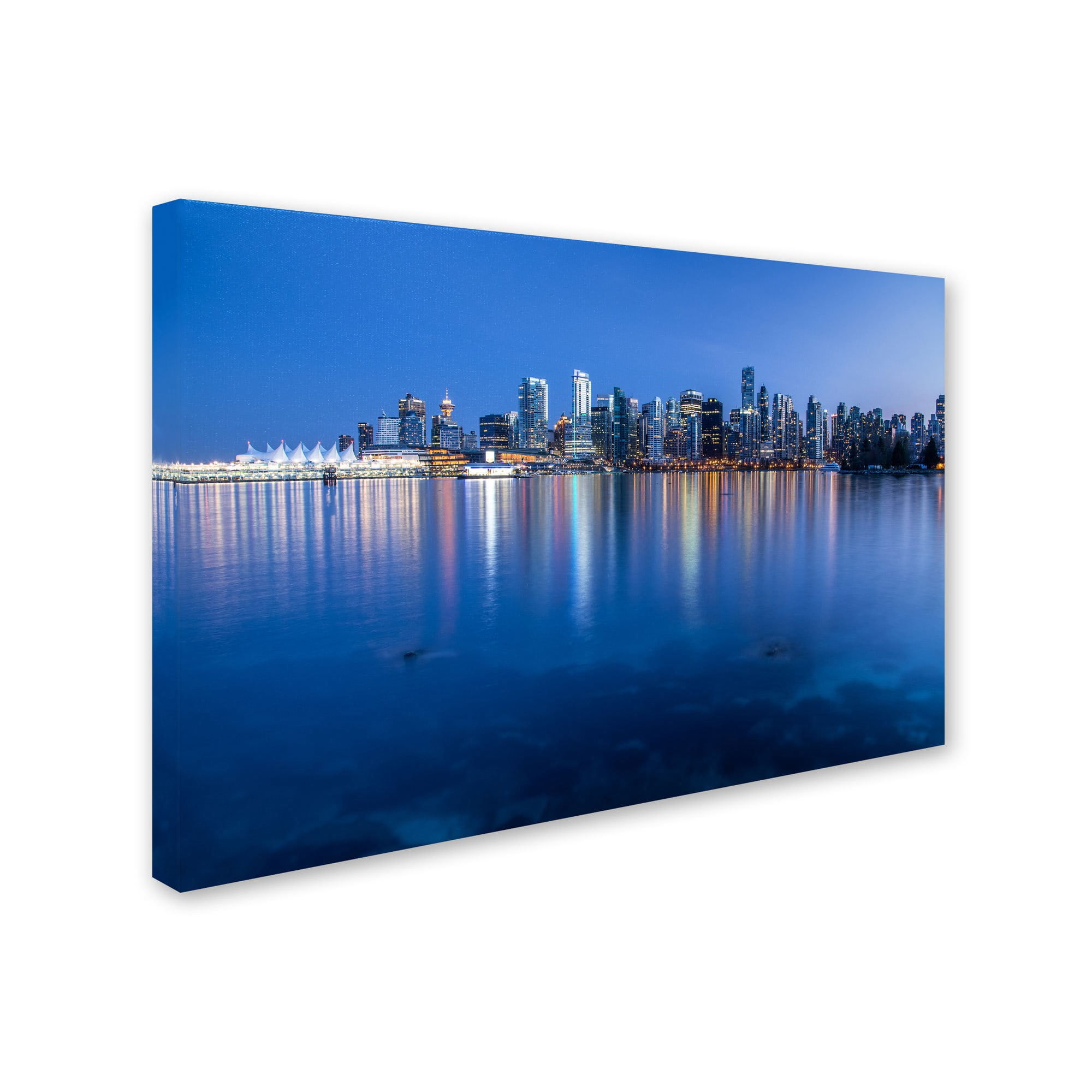 Trademark Fine Art "Vancouver City Reflection" Canvas Art by Pierre Leclerc