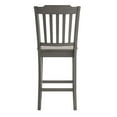 thumbnail image 2 of Weston Home Farmhouse Vintage Slat Back Solid Wood Counter Height Chair, Set of 2, Antique Grey, 2 of 7