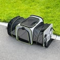 thumbnail image 2 of GROWTH TANK Large Capacity Pet Carrier Bag Expandable Collapsable Carry Package Oxford Cloth Light gray green, 2 of 9