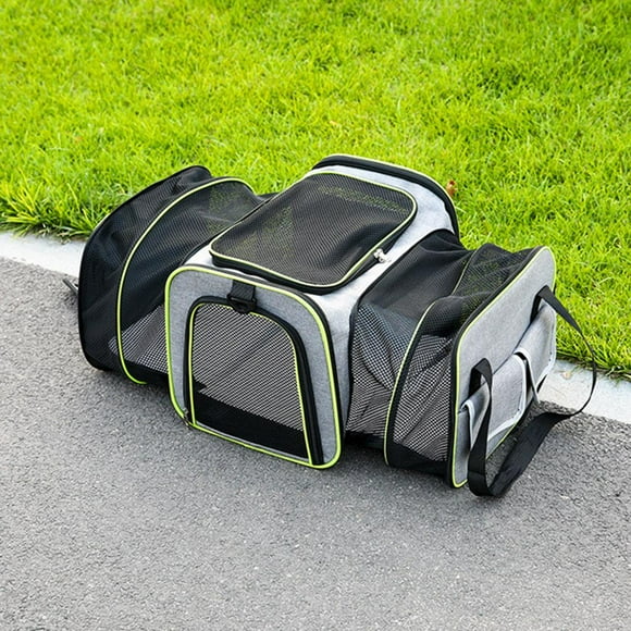 Bolsa de Transporte para Mascotas Colco Plegable Extensible Gris cro Verde gris cro
