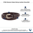 thumbnail image 4 of CTM  Basic Skinny Leather Dress Belt (Women), 4 of 4