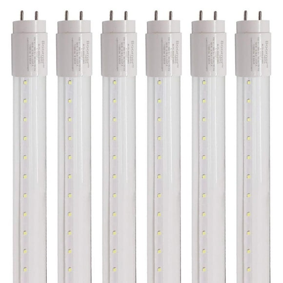 Lampara Tubo LED T8 Boomer Luz Fria 18W Transparente 6 Piezas BLTL-4002-01865