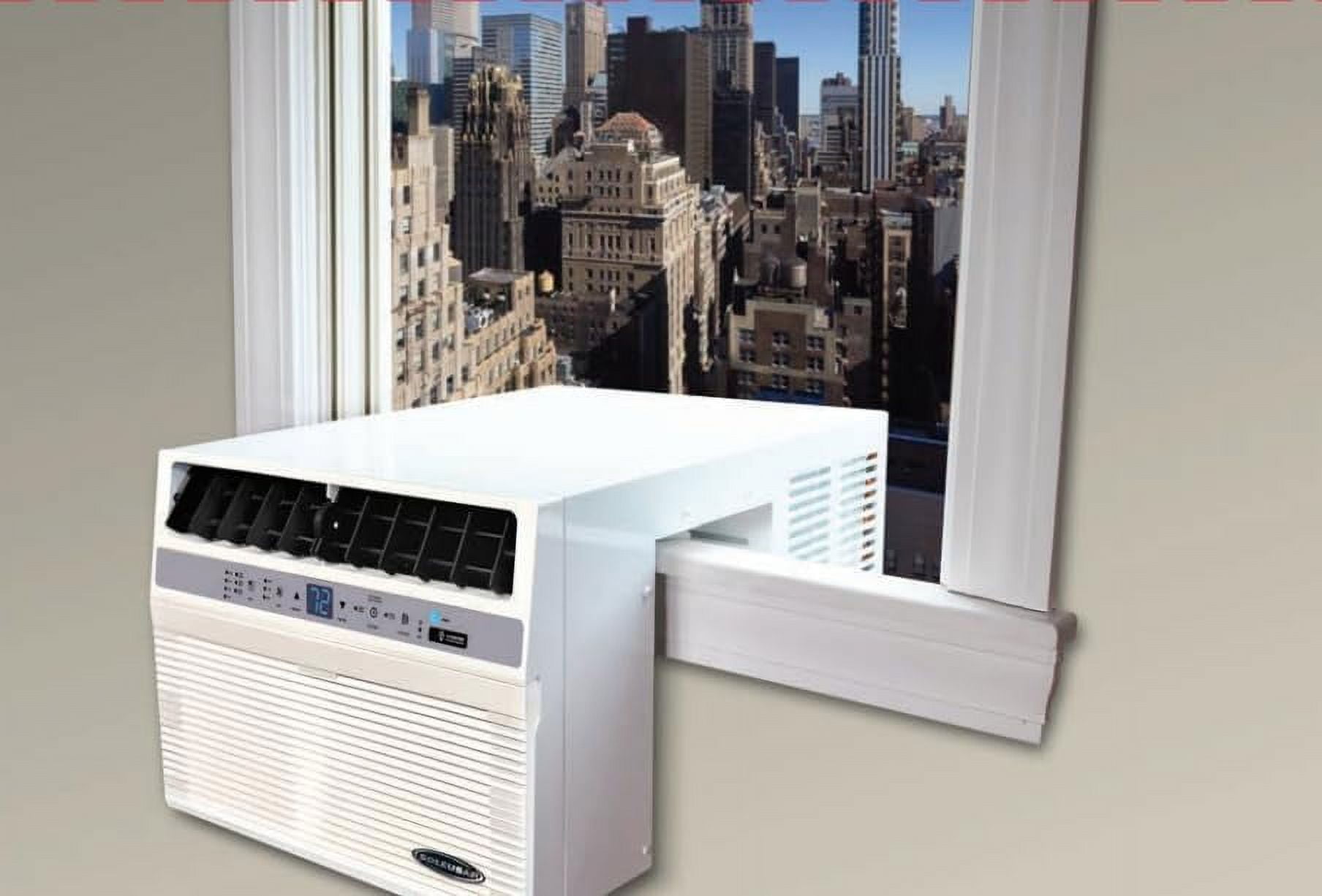 Soleus Air 10,000 BTU Air Conditioner with Heat Pump Energy Savings 115 Volts Wi-Fi, Saddle Mount