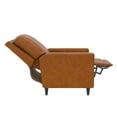 thumbnail image 6 of Novogratz Lana Pushback Recliner, Camel Faux Leather, 6 of 19