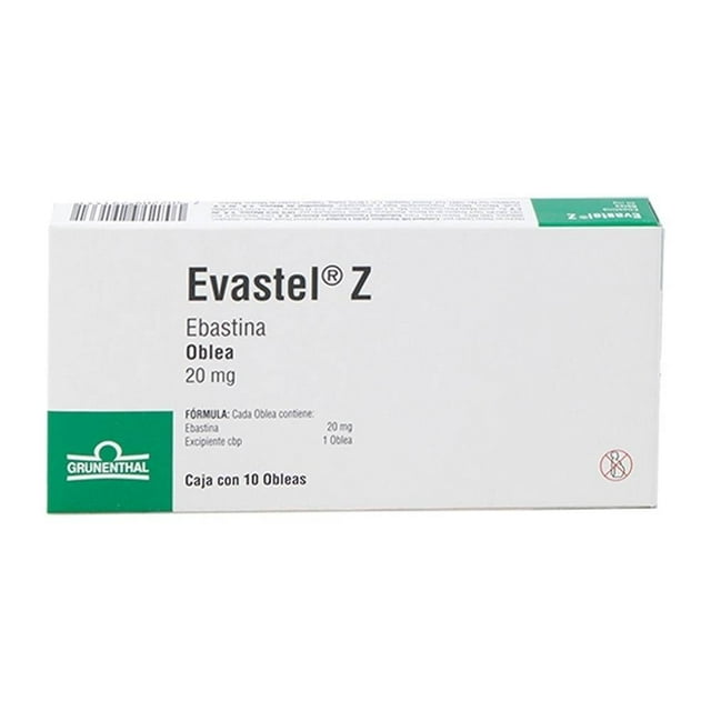 Evastel Z 20 mg, 10 obleas