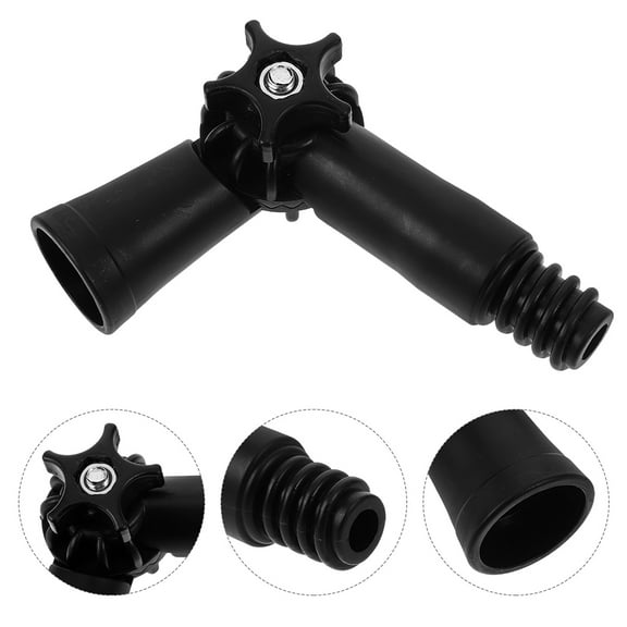 LEORX Extension Pole Angle Adaptor 3Pcs 13.5x5.2x3.5in Black PP Versatile Compatibility for Households