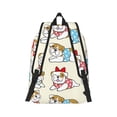 thumbnail image 2 of Honeii Cute Bull Dog Print Canvas College Laptop Backpack, Durable Rucksack Travel Notebook Bag School Backpack Book Bag for Men Women-Medium, 2 of 7
