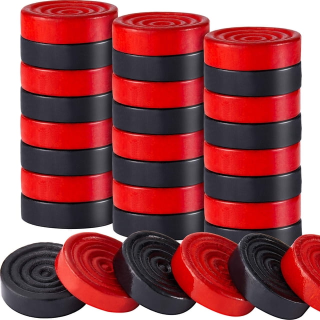 Checkers Pieces Sumind Wooden 48 piezas con bolsa de almacenamiento