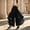 Black, variant on Women Chiffon Wide Leg Dance Pants High Waist Pleats Golden Border Ruffle Hem Trousers Wine XL