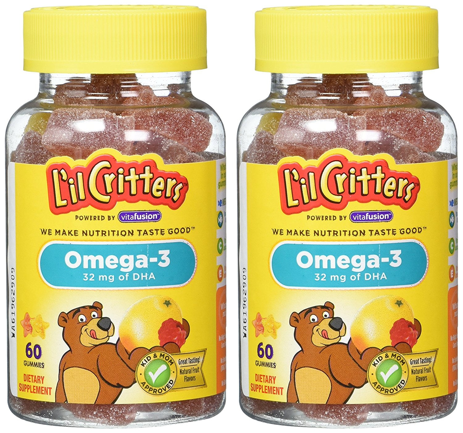 L'il Critters Omega3 DHA, 60 Count (Pack of 2)