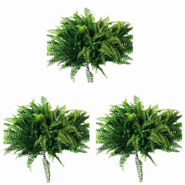 30 Piezas Planta de Seda Artificial del Arbusto del Helecho de Boston Colgando Vegetación Falsa Decoración del Hogar