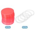 thumbnail image 2 of Uxcell 86mm Wide Mouth Plastic Mason Jar Lids with Silicone Sealing Ring, Pink 1Set/10 Pack, 2 of 5