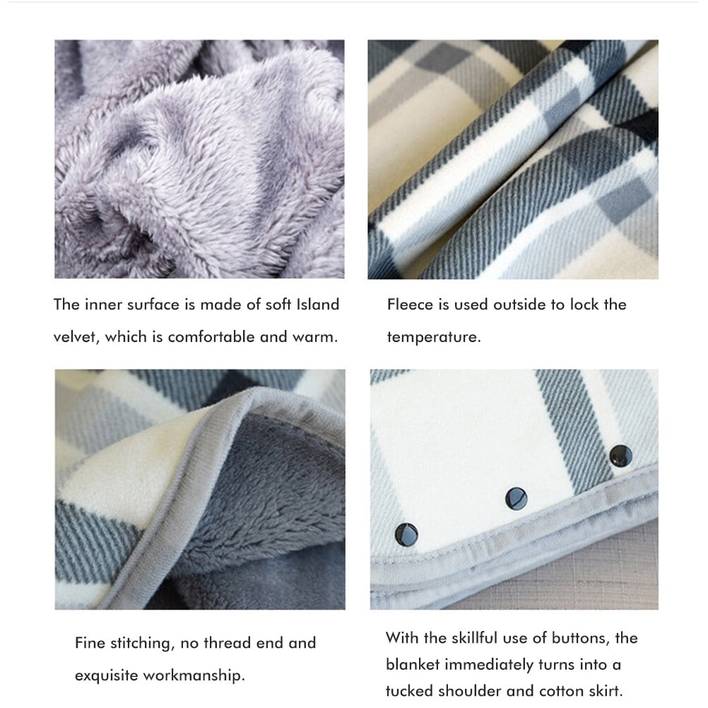 Multifunctional Heated Blanket Heating Warm Scarf Flannel Heating Cape Plush Blanket