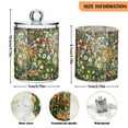 thumbnail image 5 of Yayeee 4 Pack Qtip Holder Bathroom Cotton Swab Canister with Lid Clear Dispenser Set, Beige Floral Garden, 5 of 6