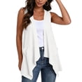 thumbnail image 6 of Nestiefly Sleeveless Vest for Women Summer Lightweight Casual Loose Fit Open Front Irregular Hem Cardigans with Pockets 2026 White S, 6 of 7