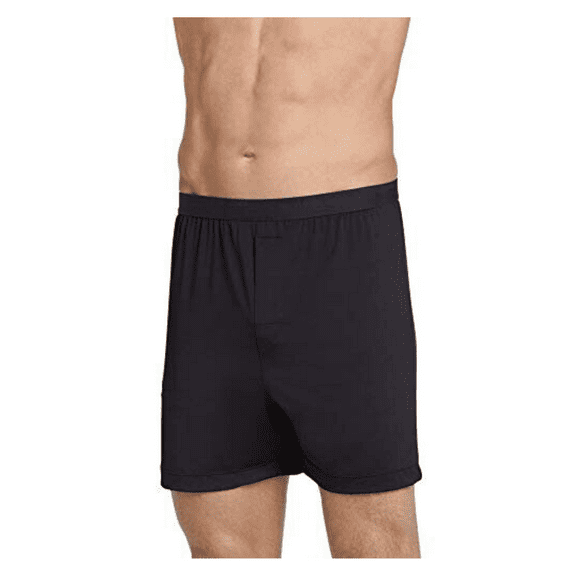 Jockey Men's Underwear Travel 4.5 Boxer, Black, Size Small