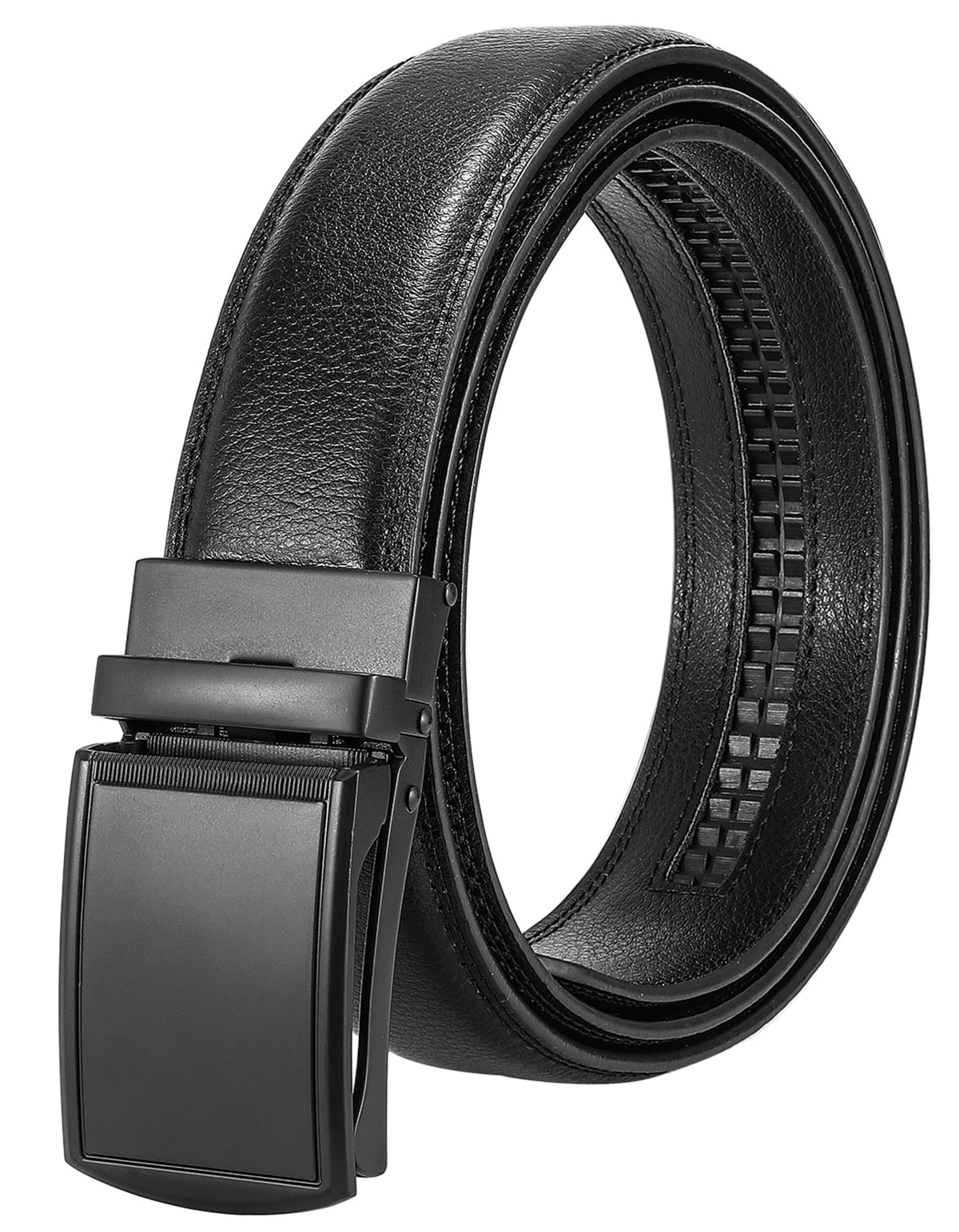 WHIPPY Leather Ratchet Belts for Men Adjustable Dress Belt Trim to Fit
