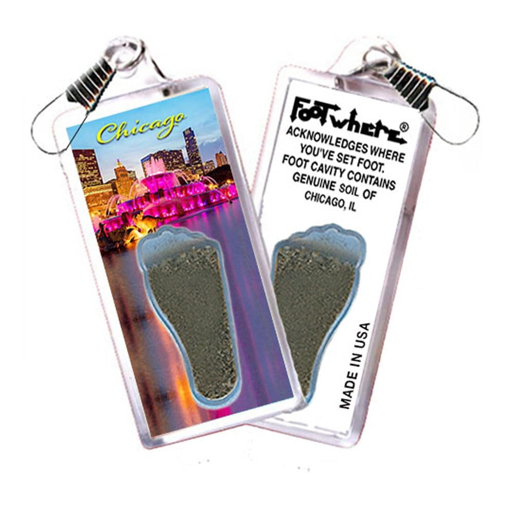 Chicago FootWhere® Souvenir Lanyards.(CHI300 - Assorted) 6 Piece Set.