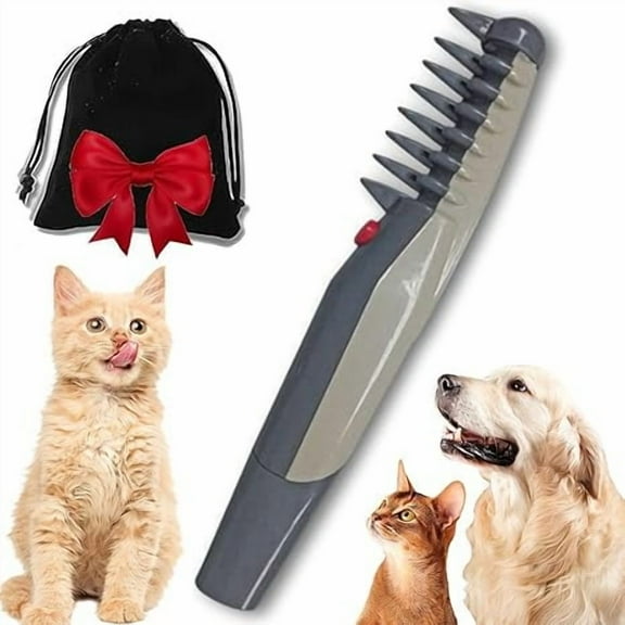 PetsBoro MatAway E-Comb, Sherum Lifweb MatAway E-Comb, Pets Boro MatAway E Comb, Electric Pet Hair Knot Remover for Dogs Puppies Cats, Pet Grooming Comb Hair Trimmer (1 Pc)