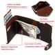 thumbnail image 3 of Monedero de cuero RFID para tarjetas de identificación automática, tarjetero de metal, tarjetero de cuero genuino para hombre, 3 of 6