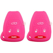 2x New Key Fob Remote Fobik 3 Buttons Silicone Cover. Fit/For Jeep Dodge Chrysler.