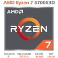 thumbnail image 2 of Procesador AMD RYZEN 7 5700X3D 3.0 GHz Octa Core AM4, 2 of 6