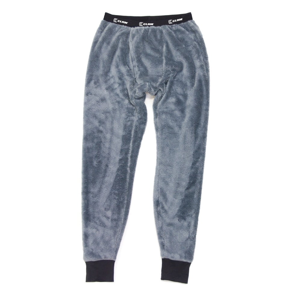 New Clam Outdoors Base Layer Poly Sub Zero High Pile Fleece Bottom Grey by Clam Outdoors