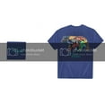 thumbnail image 2 of Driftin Away Bear Design Adult Short Sleeve T-Shirt-Harbor Blue-Large, 2 of 2