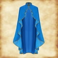 thumbnail image 2 of XIAONU Adults Solid Trimmed Cape Ruffled Stand Collar Cloak Formal Event Capes, 2 of 5