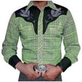 thumbnail image 3 of Mens Long Sleeve Shirt Western Cowboy Embroidered Slim Fit Casual Button Down With Pockets Tops, 3 of 7
