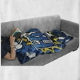 thumbnail image 6 of Faith Soft Flannel Fleece Throw Blanket, Funky Comic Book Illustration of the Word Faith, Cozy Plush for Indoor and Outdoor Use, 50" x 60", Earth Yellow Sea Blue, by Ambesonne, 6 of 6