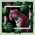 thumbnail image 3 of Ambesonne Leopard Duvet Cover Set, Abstract Jungle Wild Cat, Twin, Emerald Magenta and Black, 3 of 3