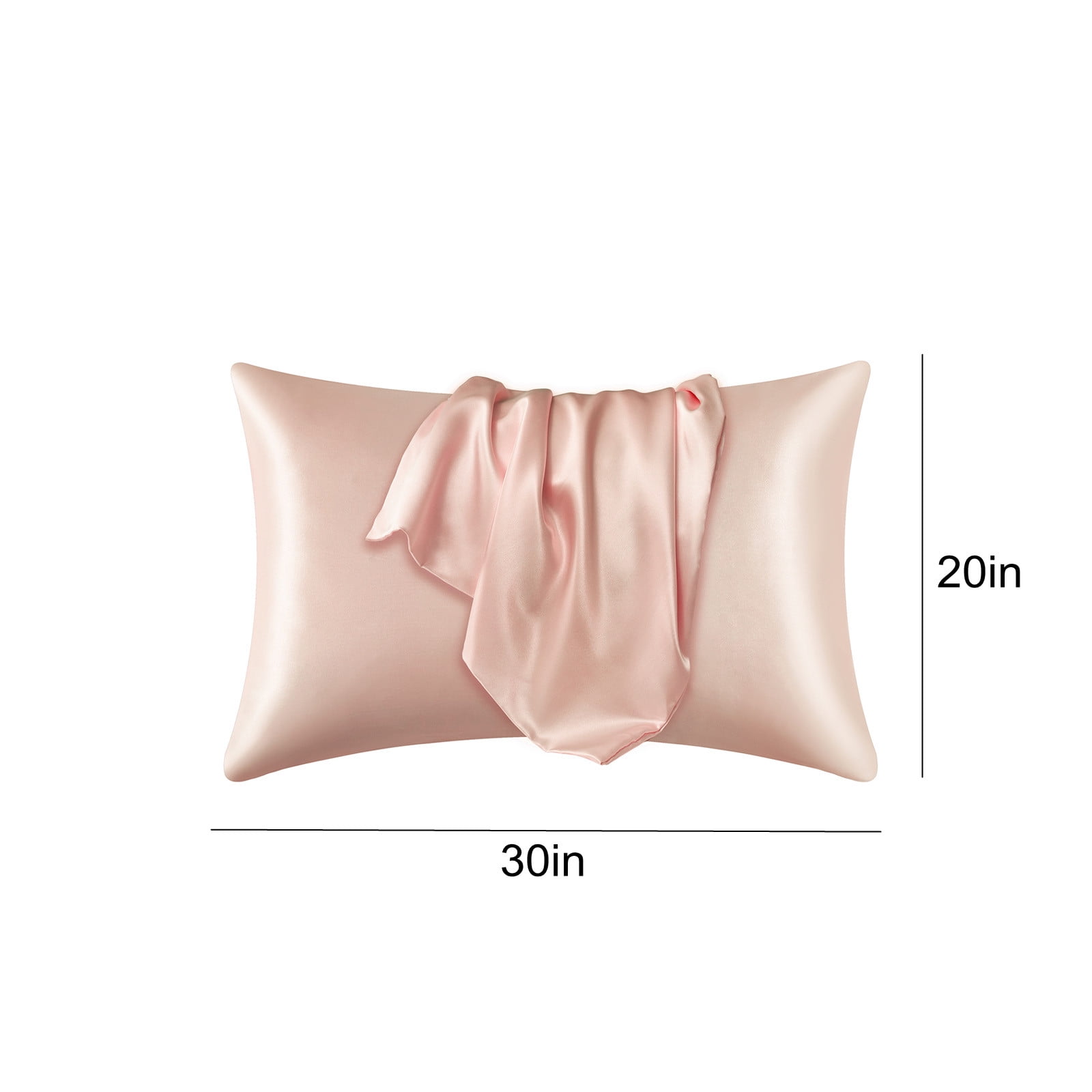Hvmvliv Silk Pillowcase Satin Pillowcase Pillowcases Standard Size Set of 2 Luxury and Soft Satin Pillowcovers 2 Pack (20x30 Inches) Beige