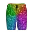 thumbnail image 4 of Easygdp Colorful Glitter Men's Short Pajama Pants, Sleep Shorts, Household Pants, Casual Pants with Pockets - XX-Large, 4 of 9