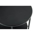 thumbnail image 4 of Small Round Side Table 2 Tiers Farmhouse End Table Accent Small Spaces Night Stands For Bedrooms Living Room Coffee Tables With Storage Shelf Black, 4 of 6