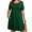 E1-Dark Green, variant on Women's Plus Dresses Short Sleeves Casual T-Shirt Dresses with Pockets 2X Dark Green