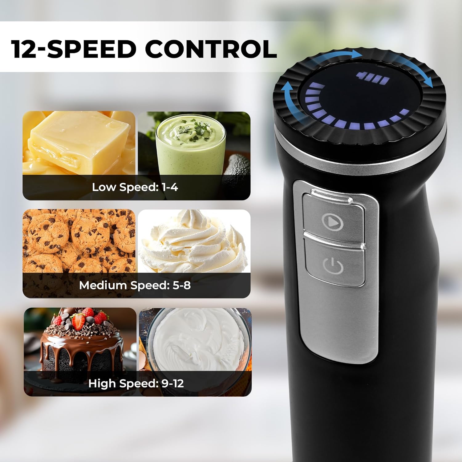 Hand Mixer,5-in-1 Multifunctional Portable Charging Device Hand Blender,with lmmersion Blender and Beater,Whisk,Milkshake Bars,Blender Vessel,Easy to Clean