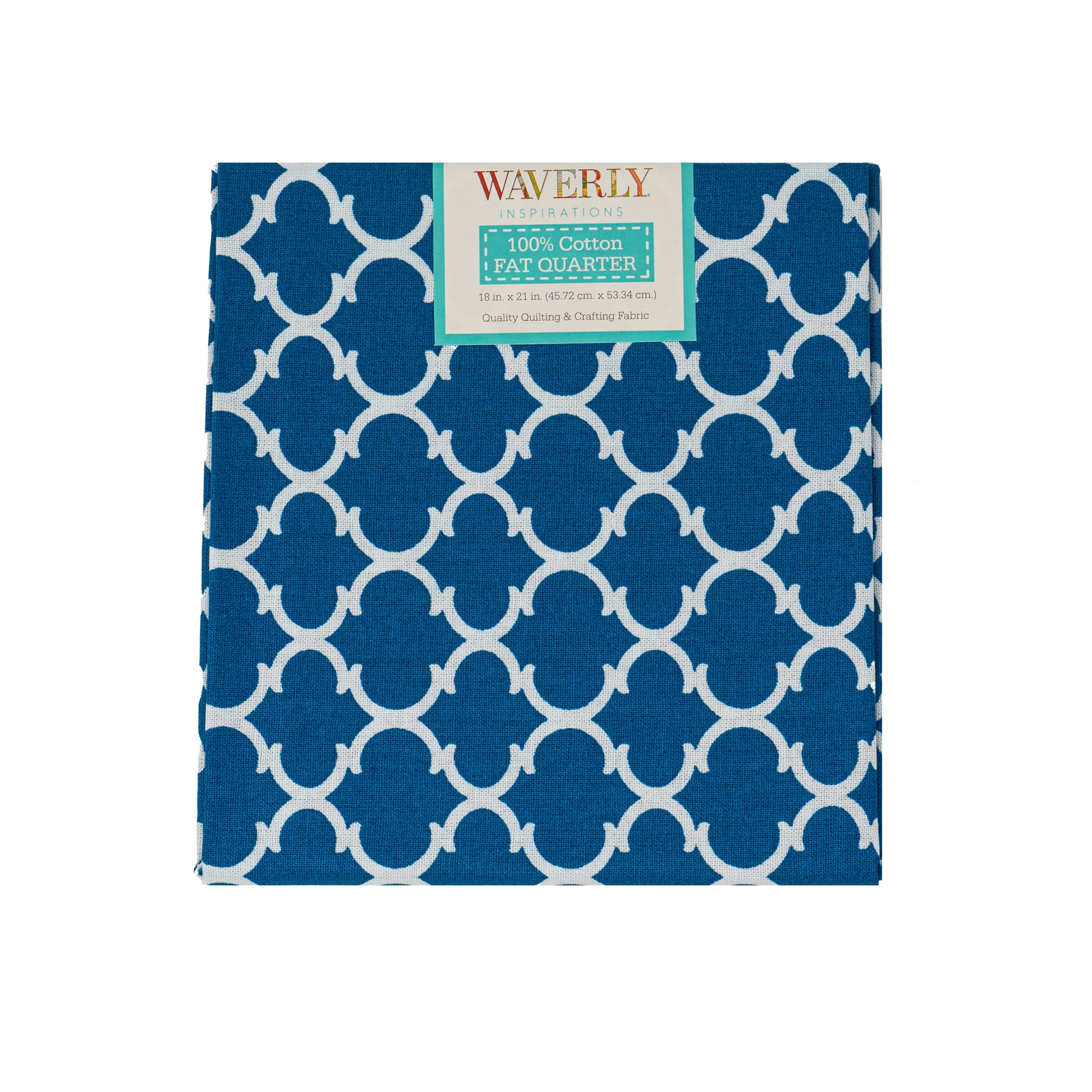 (6 pack) Waverly Inspirations, 100% Cotton, Sewing & Crafting, Ogee Grecian Blue, Fat Quarter, Prints, 21 x 18