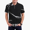 thumbnail image 2 of Balery Skeleton Playing Xylophone Printed Men’s Short Sleeve Polo Shirt, Midweight Men's Shirt,Golf Polo shirts -X-Large, 2 of 8