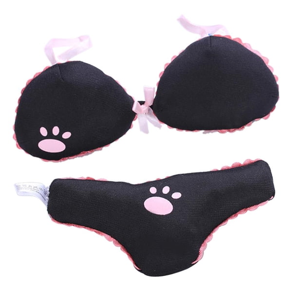 Squeaky Dog Toys Zulema Juguete de peluche para masticar Negro 16x7cm