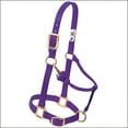 thumbnail image 2 of Weaver Leather Adjustable Nylon Halter - Triple-Ply Brass Hardware Purple / Average Horse, 2 of 2