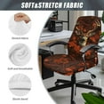 thumbnail image 5 of FKELYI Maple Leaf Elk Deer Print Office Chair Cover Stretch Fabric Computer Chair Cover Removable Anti-Dust Gaming Chair Slipcover Protector for Boss Chair Decoration, Small, 5 of 6