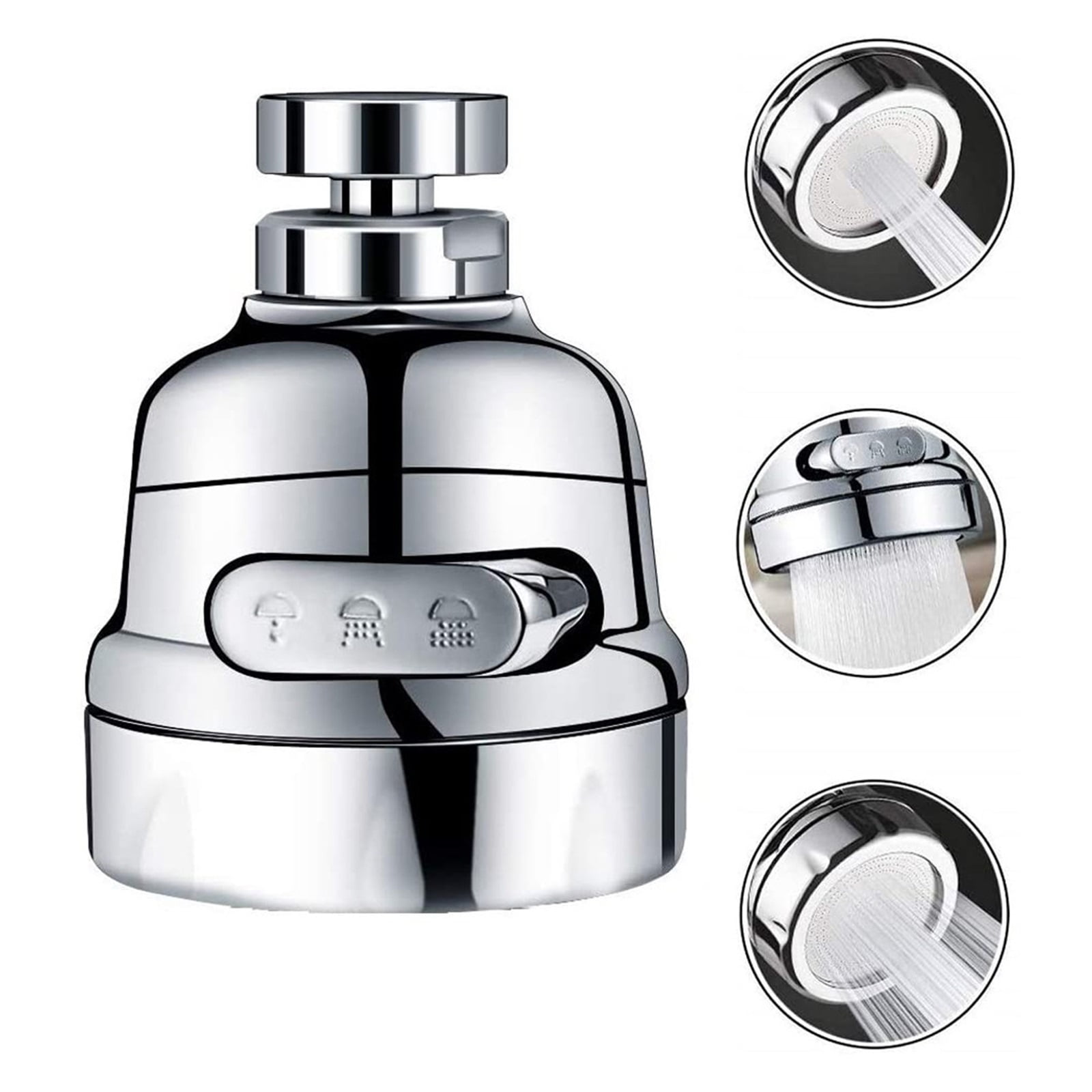 Swivel Kitchen Faucet Aerator Adjustable Dual Mode Sprayer Filter Diffuser Water Saving Nozzle Bath Faucet Connector ,Easy to Use