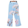 thumbnail image 6 of Bovemsi Wide Leg Pants Woman 2025 New Summer Flower Lightweight And Loose Casual Colorful Imitation Jeans Travel Pants, 6 of 9