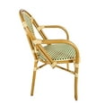 thumbnail image 3 of Beige and Green with Arms, French Bistro Patio Dining Chair by Chivari, 2 Chair Bundle by Chivari, 3 of 10