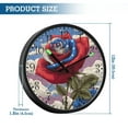 thumbnail image 3 of Voice Activated Clock with Glow Light 12 Inch Large Silent Wall Clock Battery Operated for Home Decor Roses and Clouds, 3 of 8